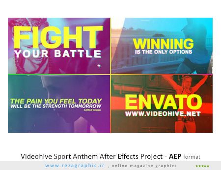 پروژه آماده افترافکت ورزشی و تبلیغات انگیزشی - Videohive Sport Anthem After Effects Project
